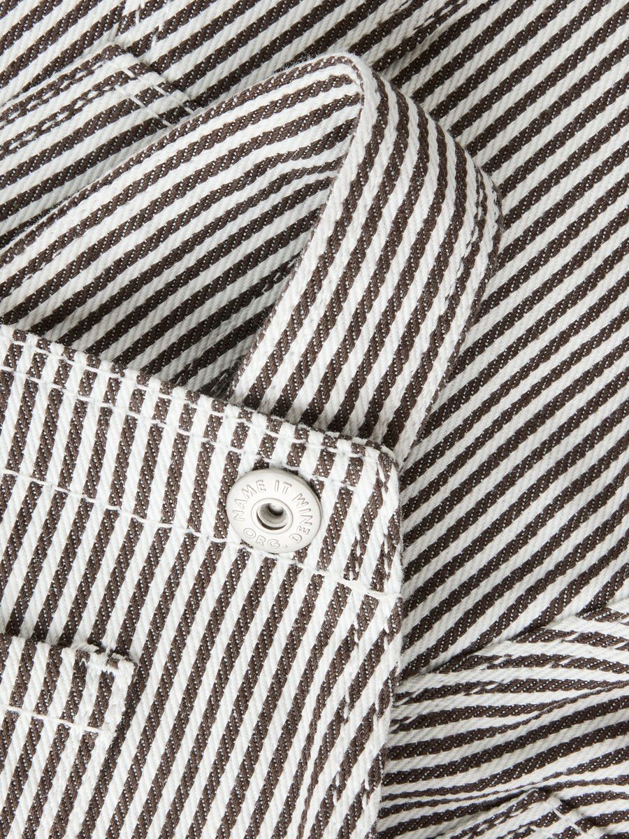 Carousel image 3 STRIPED OVERALLS, White