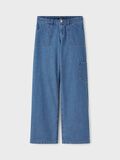 Product image thumbnail - WIDE LEG CARGO JEANS, Medium Blue Denim | 1