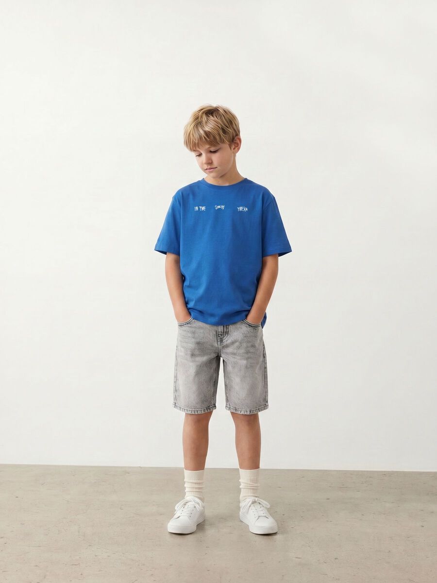 Carousel image - COUPE CLASSIQUE SHORT, Grey Denim | 3