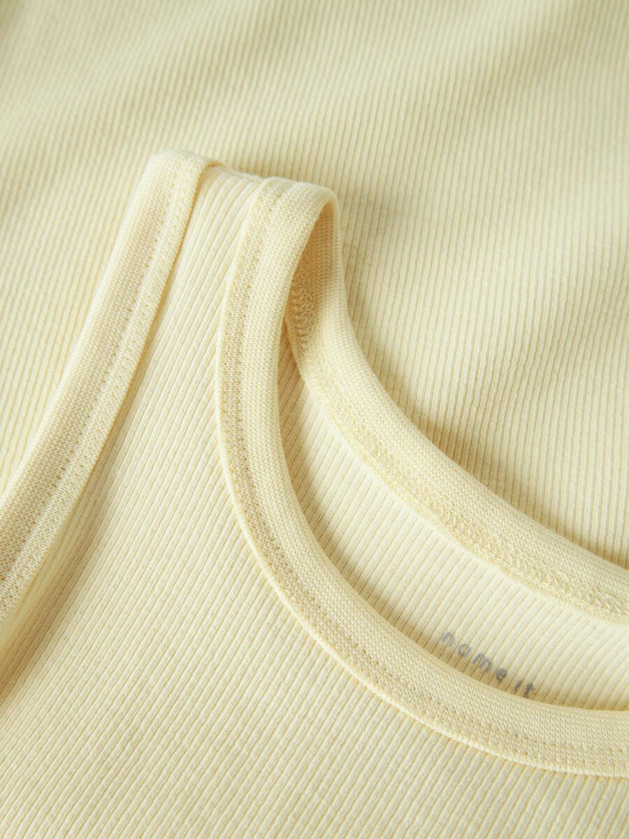 name it RIB KNITTED CROP TOP, Pastel Yellow, highres - 13236672_PastelYellow_005.jpg