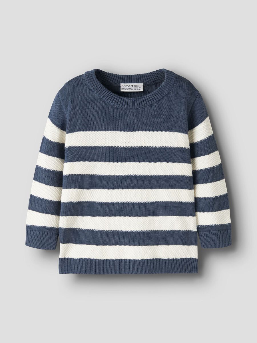 Product carousel image 1 COTON BIOLOGIQUE PULL EN MAILLE, Vintage Indigo
