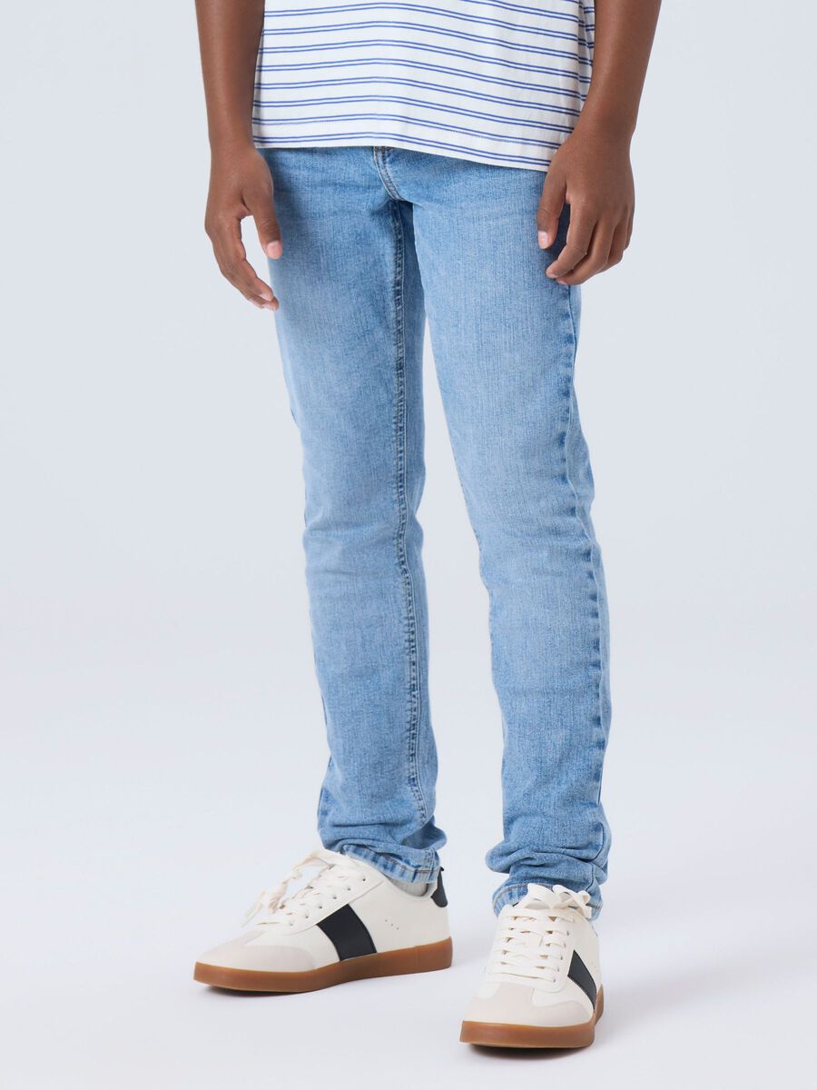 Carousel image 2 SLIM FIT JEANS, Medium Blue Denim