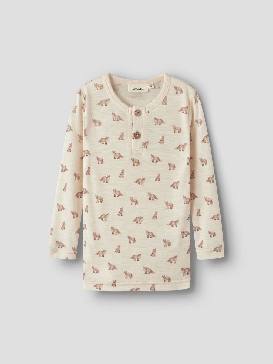 Carousel image 1 SLIM FIT LONG SLEEVED TOP, Turtledove