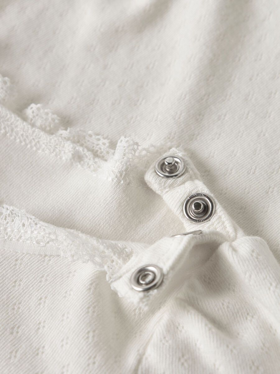 Carousel image 4 ORGANIC COTTON ROMPER, Cloud Dancer