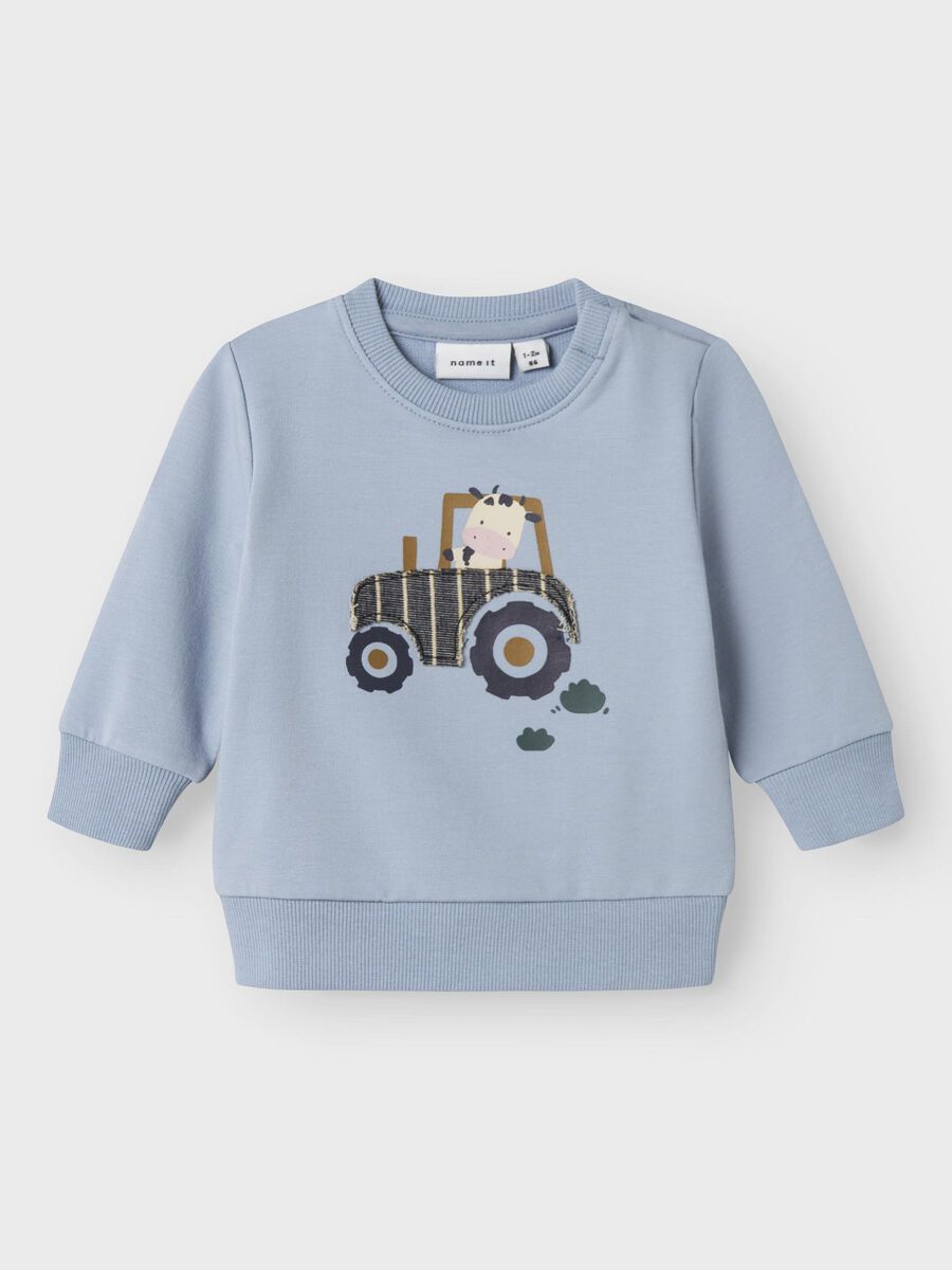 name it ORGANIC COTTON SWEATSHIRT, Dusty Blue, highres - 13245313_DustyBlue_003.jpg