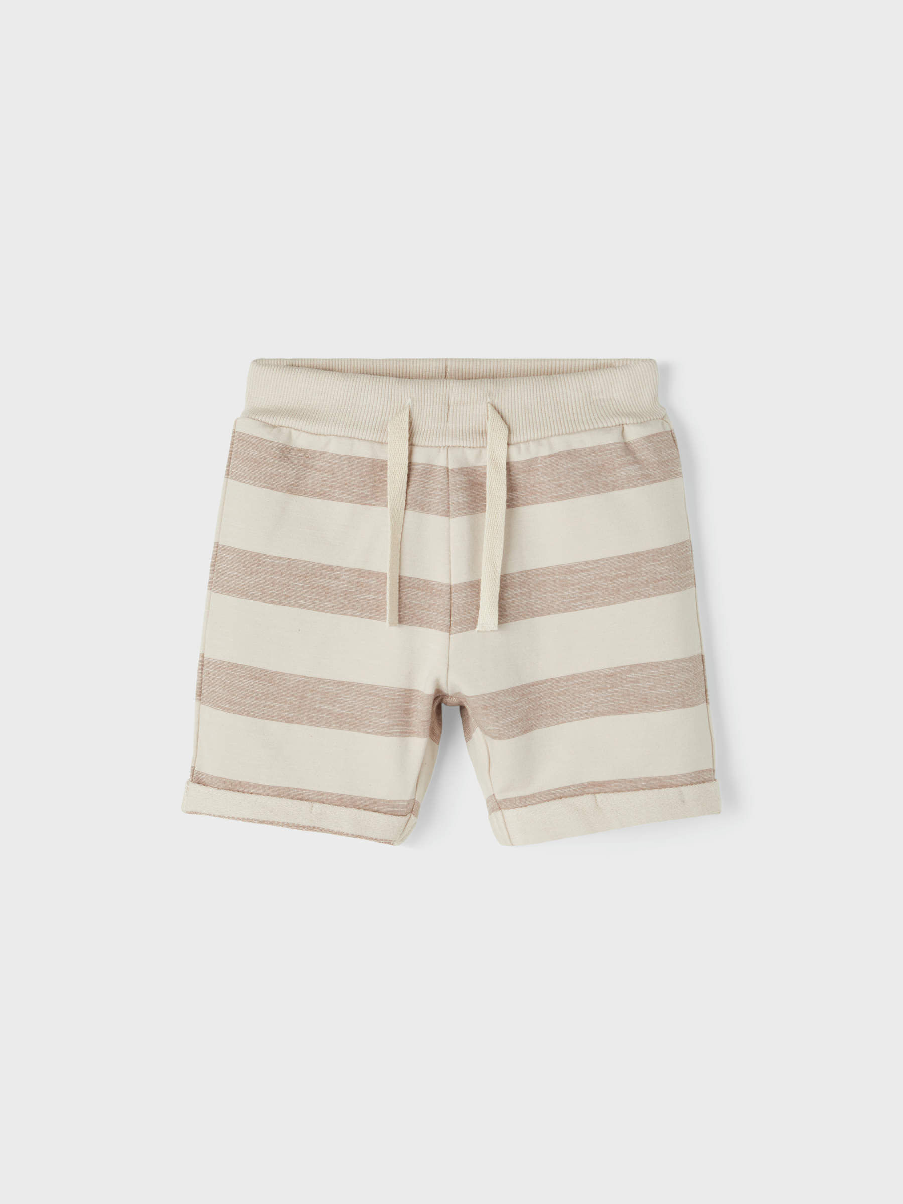 STRIPED SWEAT SHORTS (Grey) from name 