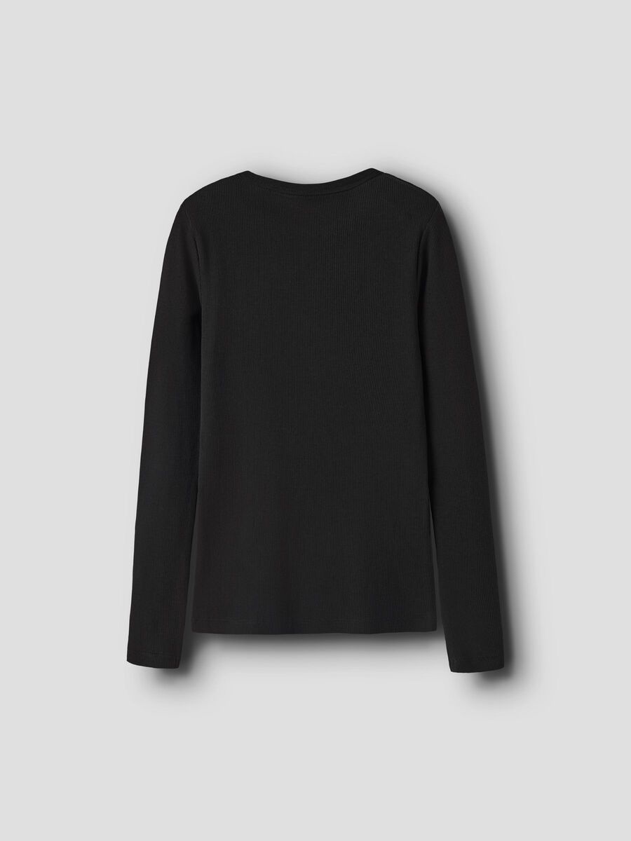 Carousel image - COUPE CLASSIQUE TOP &Agrave; MANCHES LONGUES, Black | 3