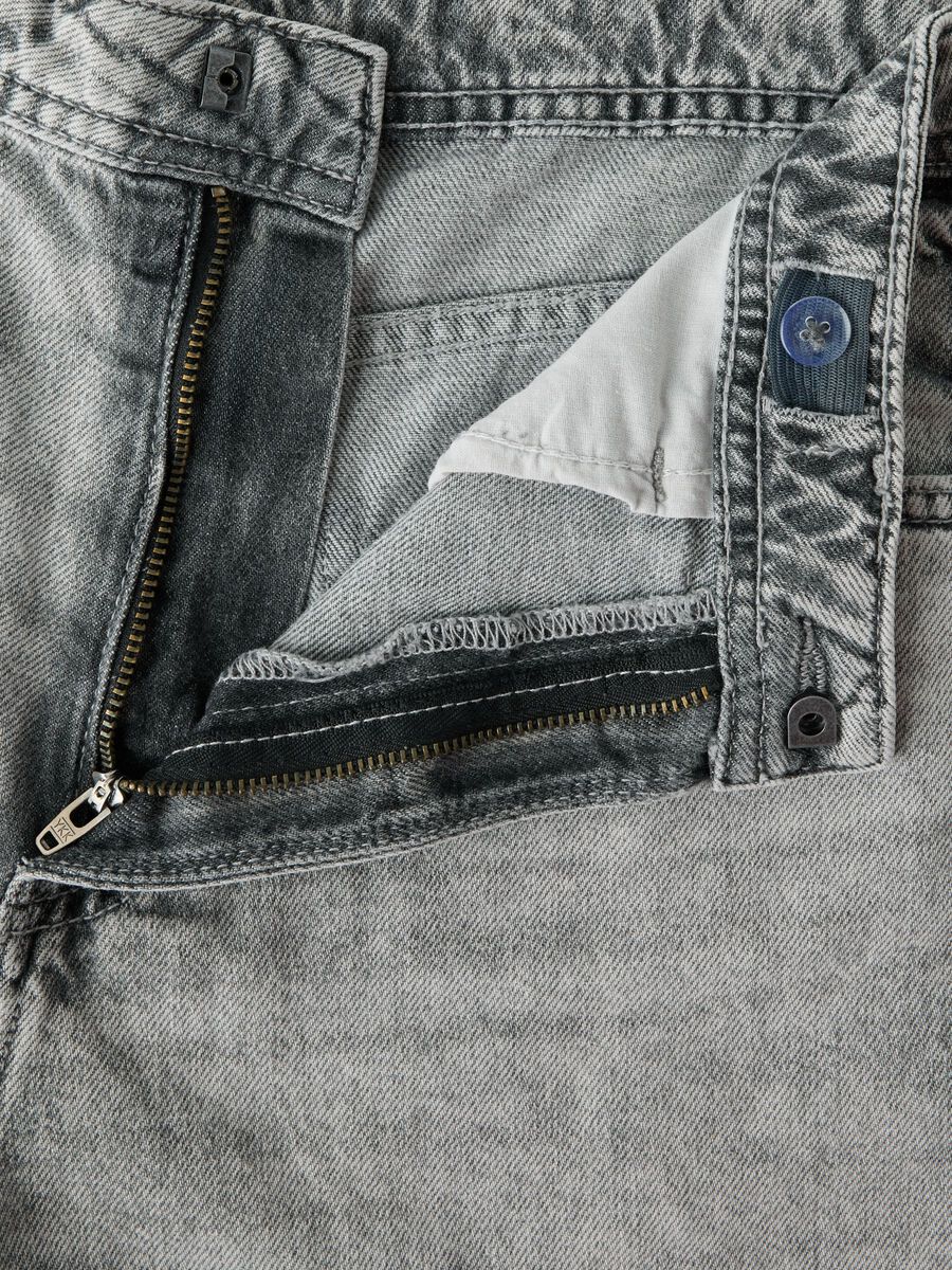 Carousel image 5 BAGGY JORTS DENIM SHORTS, Light Grey Denim