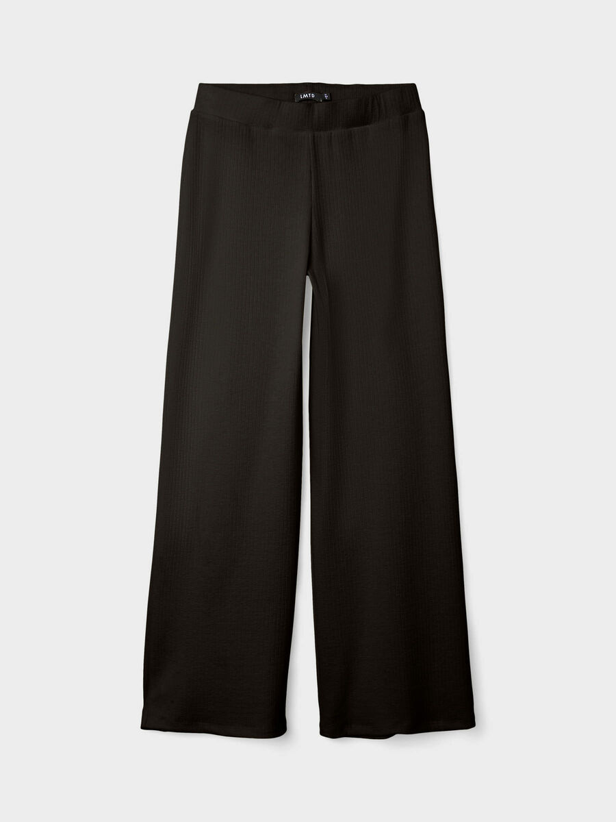 Name it RIB WIDE LEG TROUSERS, Black, highres - 13224639_Black_003.jpg