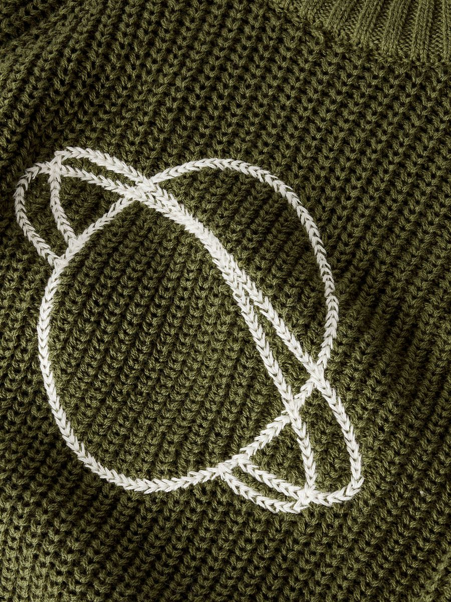 Carousel image 5 EMBROIDED KNITTED CARDIGAN, Winter Moss