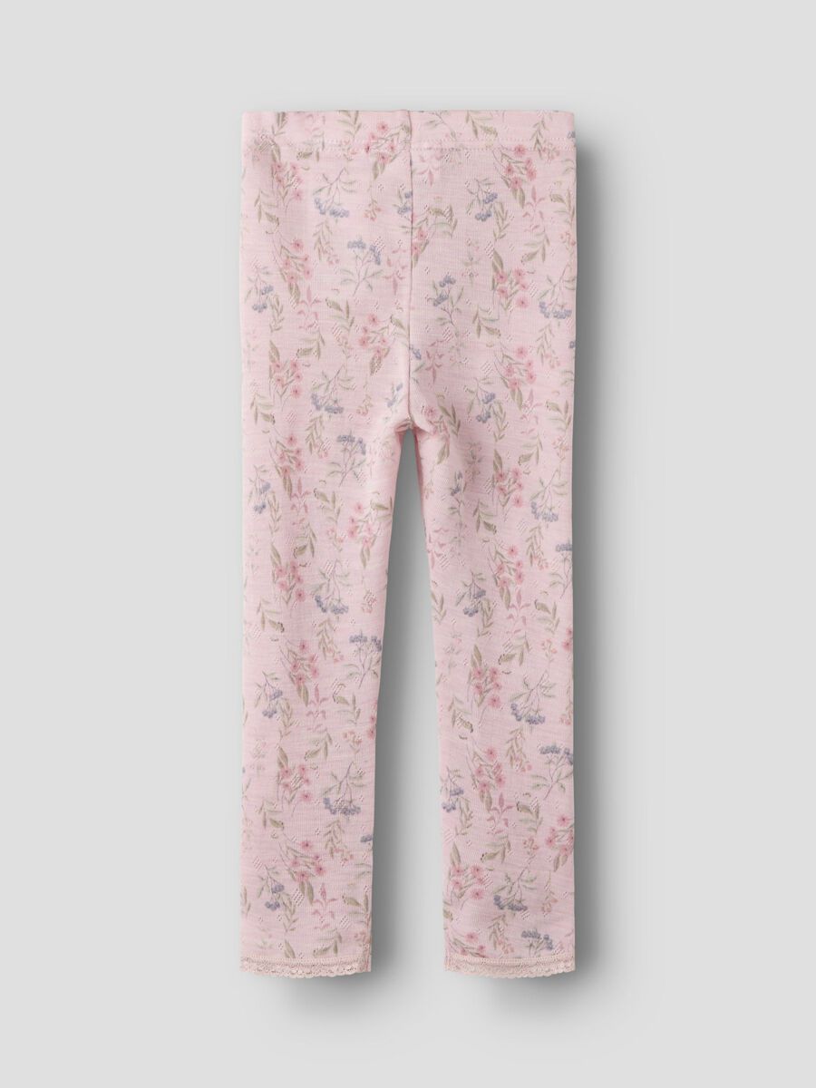 Carousel image 4 MERINOULL LEGGINGS, Violet Ice