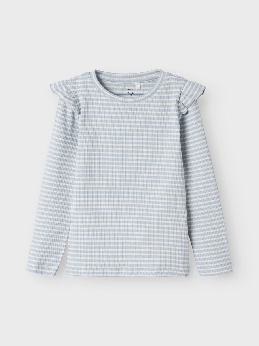 name it SLIM FIT TOP MET LANGE MOUWEN, Subdued Blue, highres - 13226342_SubduedBlue_1186393_003.jpg