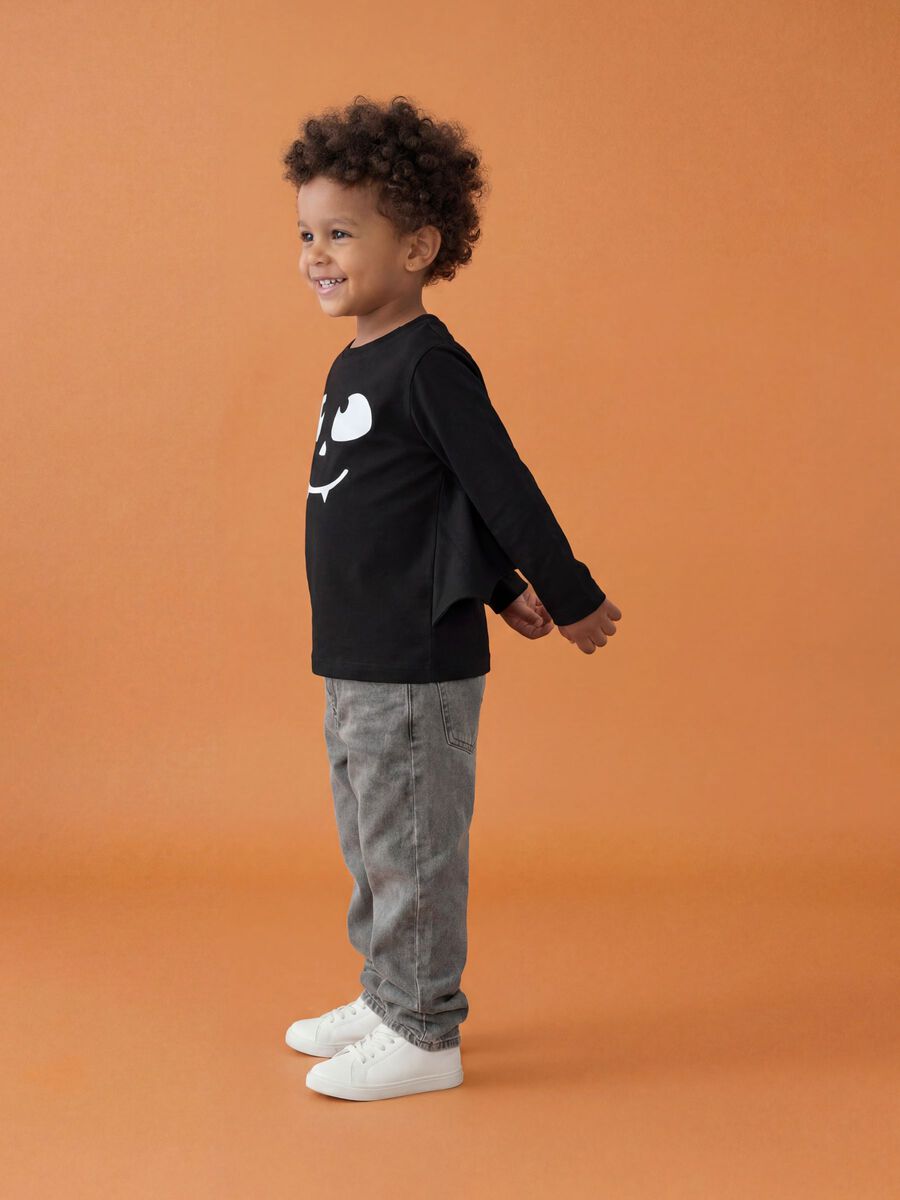 Product carousel image 1 BIOLOGISCH KATOEN TOP MET LANGE MOUWEN, Black