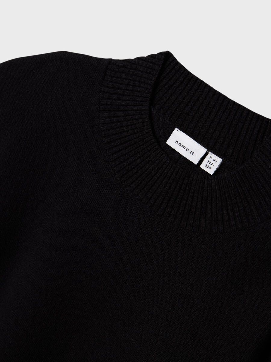 name it BOXY FIT KNITTED PULLOVER, Black, highres - 13235463_Black_005.jpg