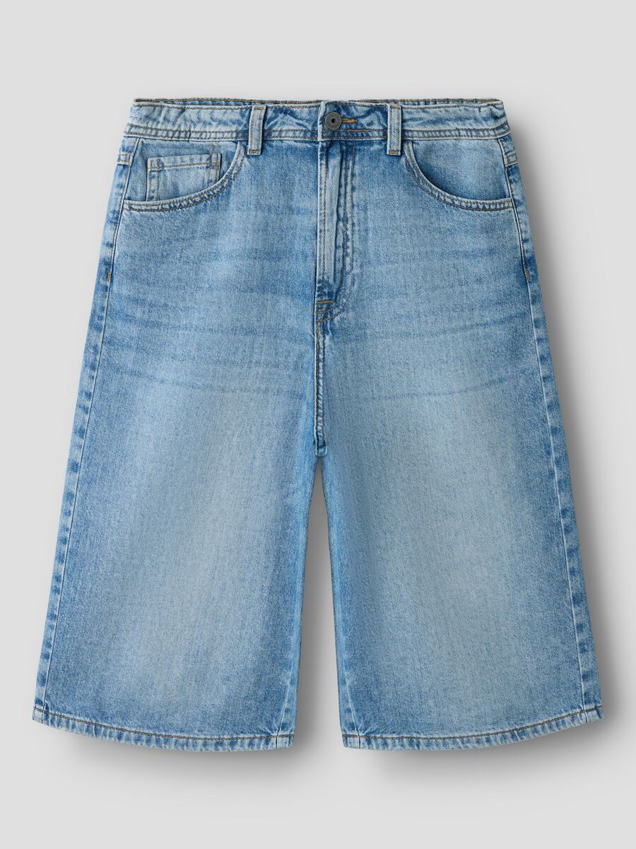 Carousel image 1 BAGGY JORTS DENIM SHORTS, Medium Blue Denim