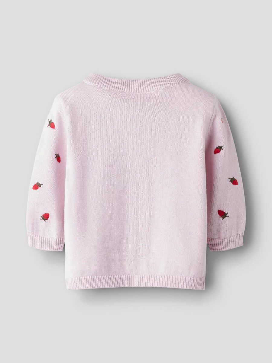 name it EMBROIDERY KNITTED CARDIGAN, Light Lilac, highres - 13239820_LightLilac_002.jpg