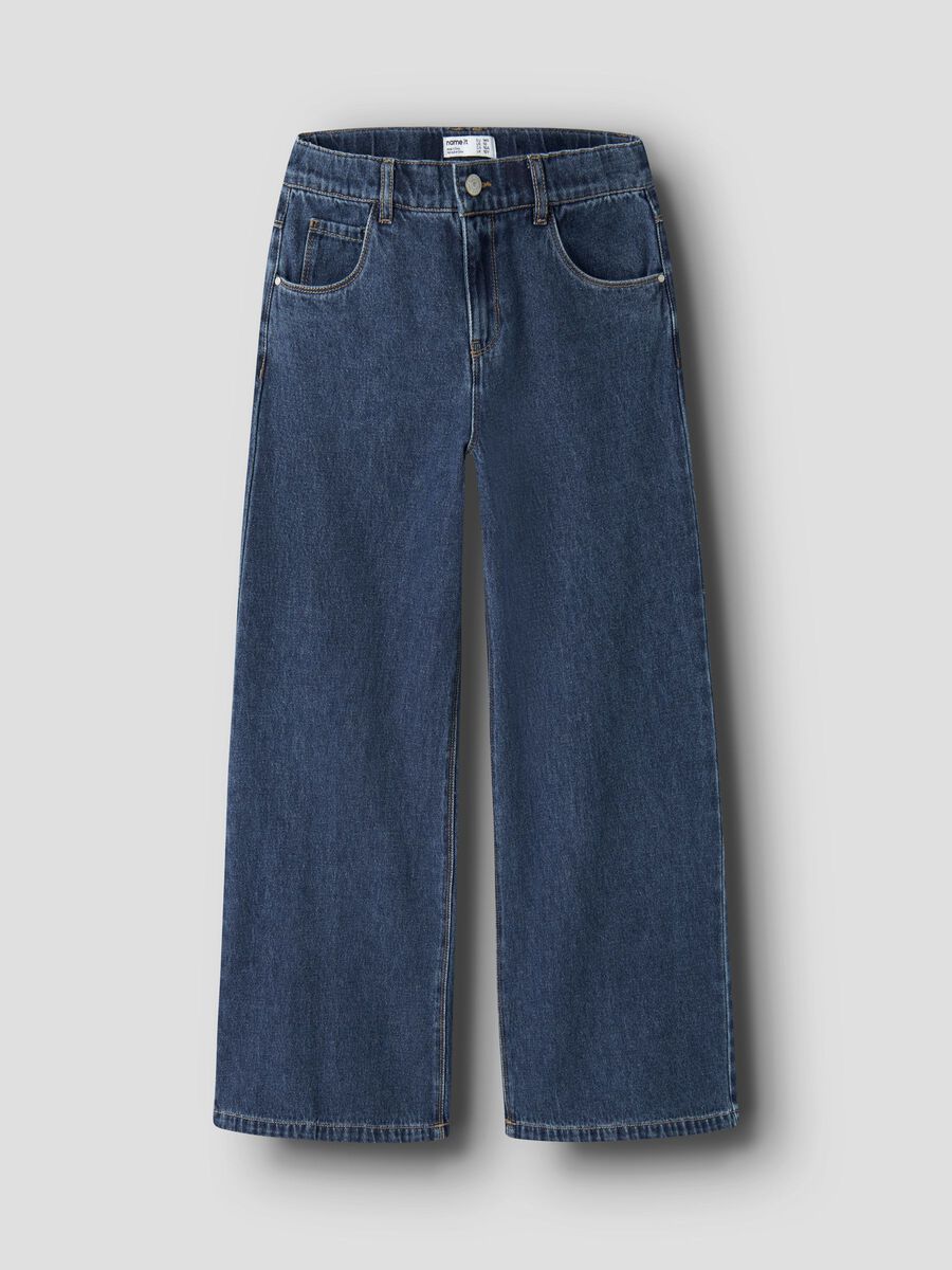 Product carousel image - EXTRA WIDE LEG JEANS, Dark Blue Denim | 2