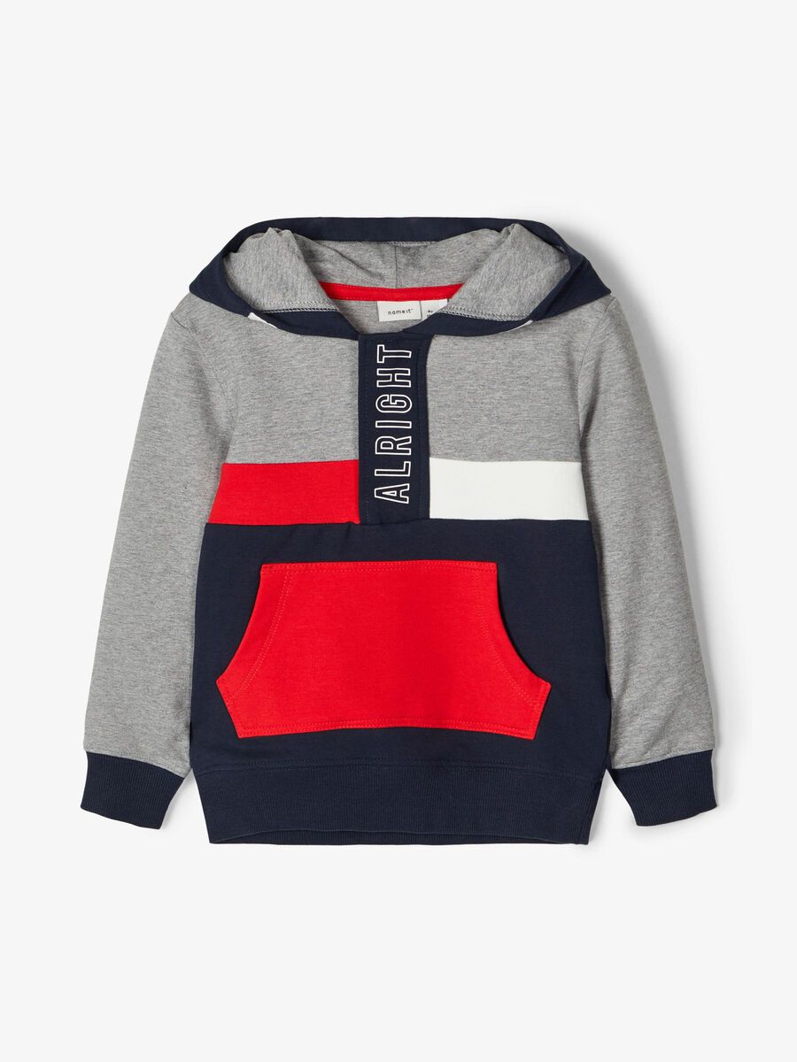 Name it COLOUR BLOCK SWEATSHIRT, Grey Melange, highres - 13176055_GreyMelange_003.jpg