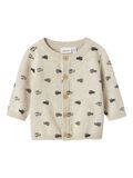 name it ØKOLOGISK BOMULL STRIKKET CARDIGAN, Peyote Melange, highres - 13242242_PeyoteMelange_001.jpg