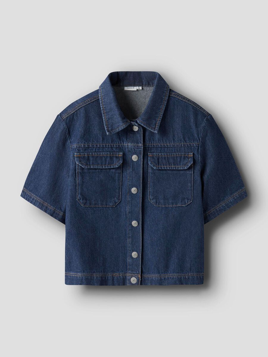 Product carousel image - DENIM SHIRT, Dark Blue Denim | 1