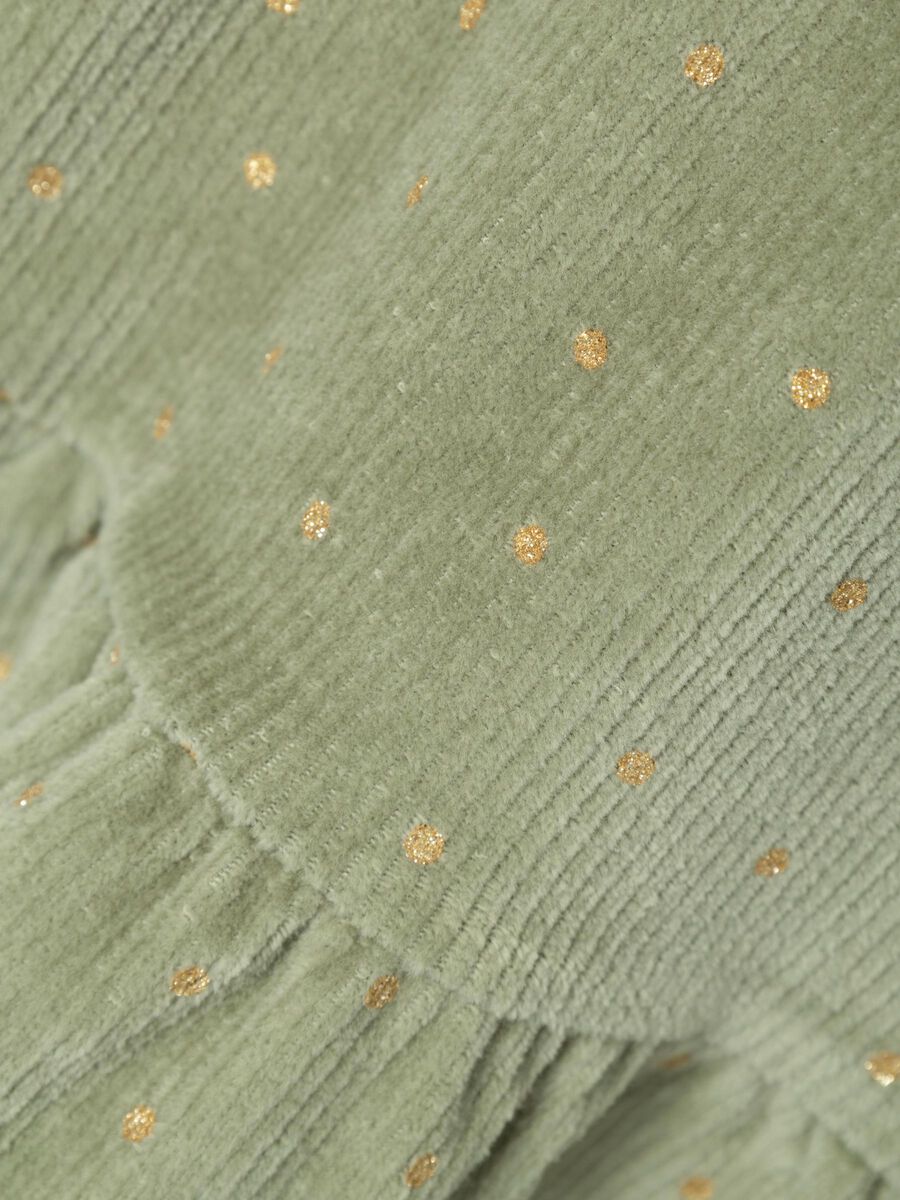 Carousel image - VELOUR DRESS, Oil Green | 3