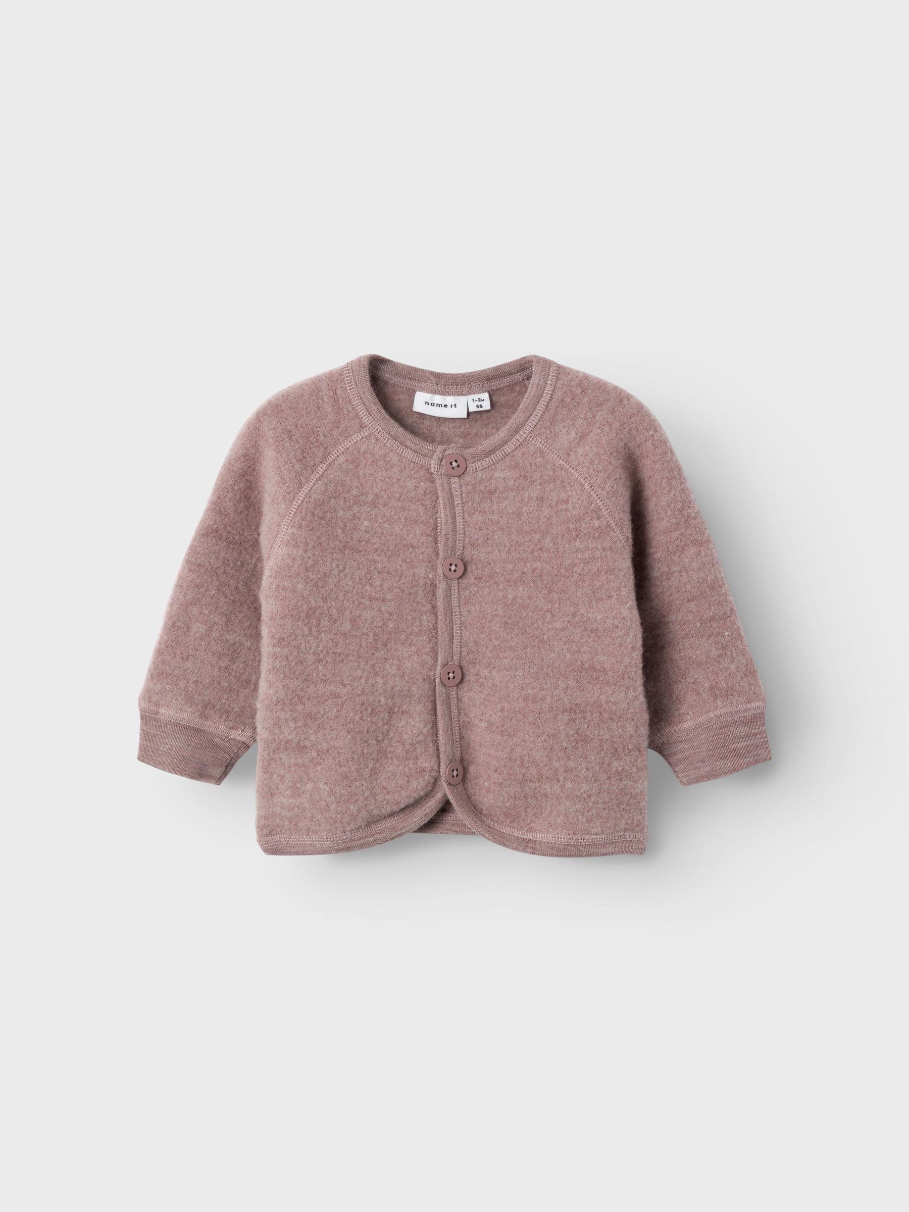 MERINO WOOL CARDIGAN Baby Girls Brown NAME IT UK