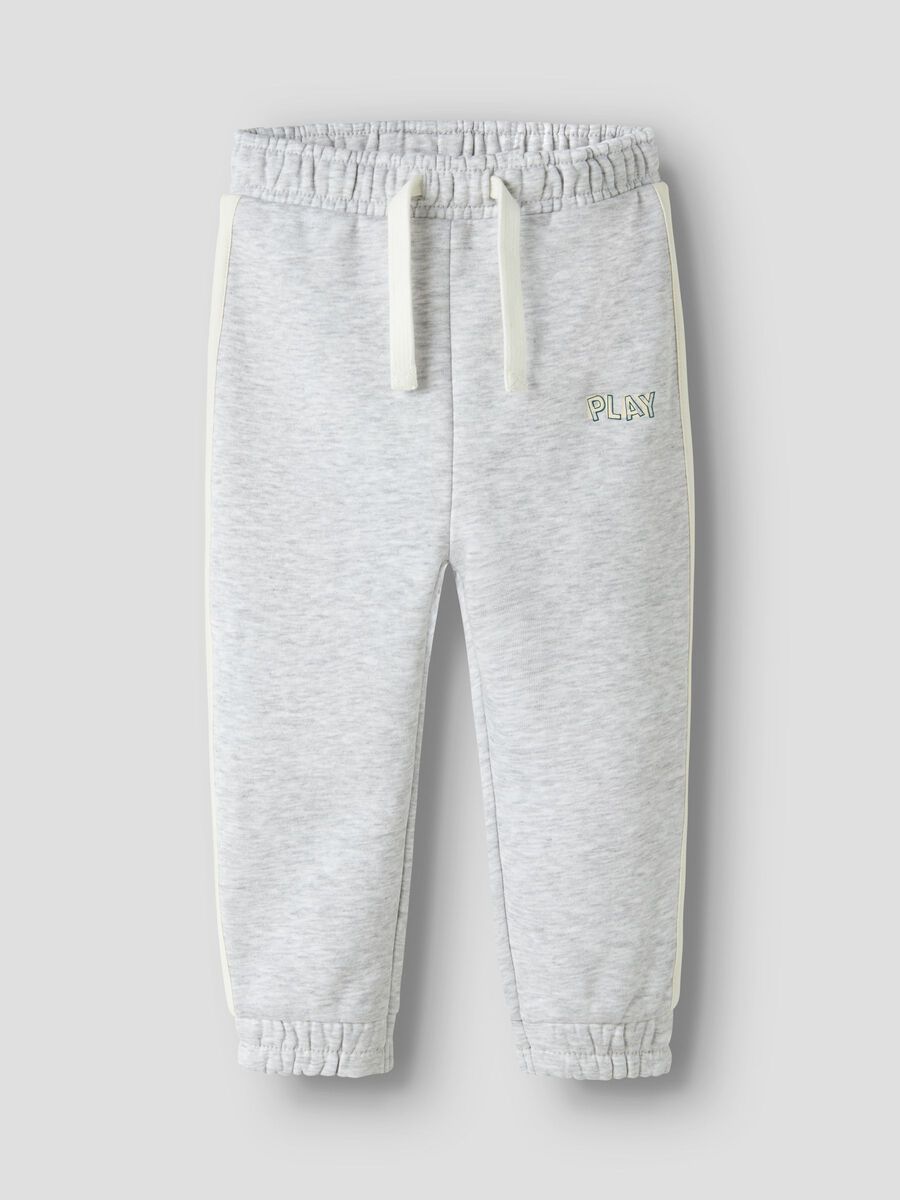 Carousel image 1 ORGANIC COTTON SWEATPANTS, Light Grey Melange