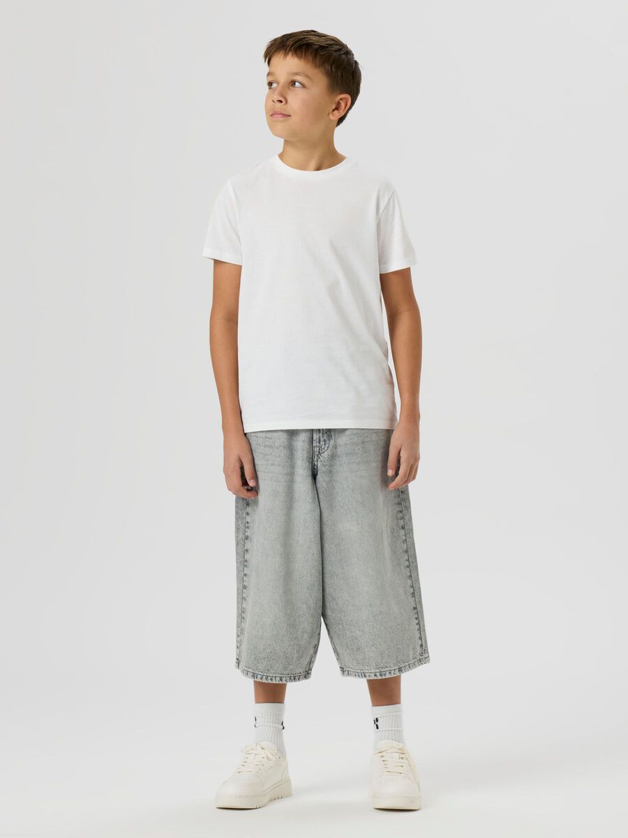 Product carousel image 2 BAGGY JORTS DENIM SHORTS, Light Grey Denim