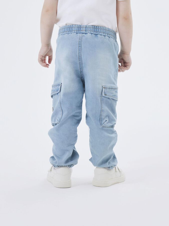 Denim Cargo Pants - Light denim blue - Kids