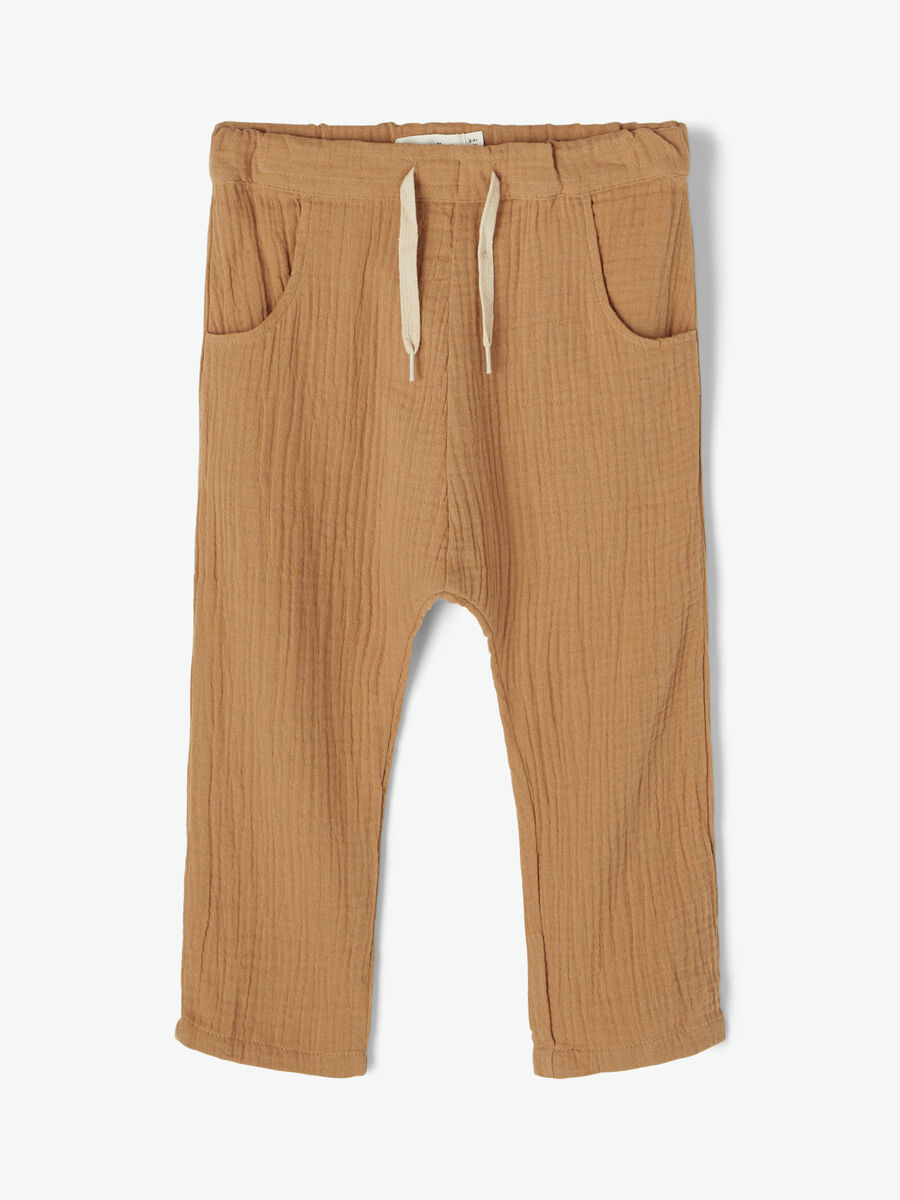 Name it ORGANIC COTTON ANKLE TROUSERS, Tobacco Brown, highres - 13192116_TobaccoBrown_003.jpg