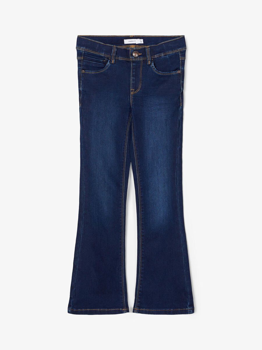 Name it STRÆKBARE BOOT-CUT JEANS, Dark Blue Denim, highres - 13182586_DarkBlueDenim_003.jpg