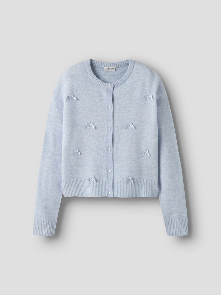 Product carousel image - KNITTED CARDIGAN, Subdued Blue | 1