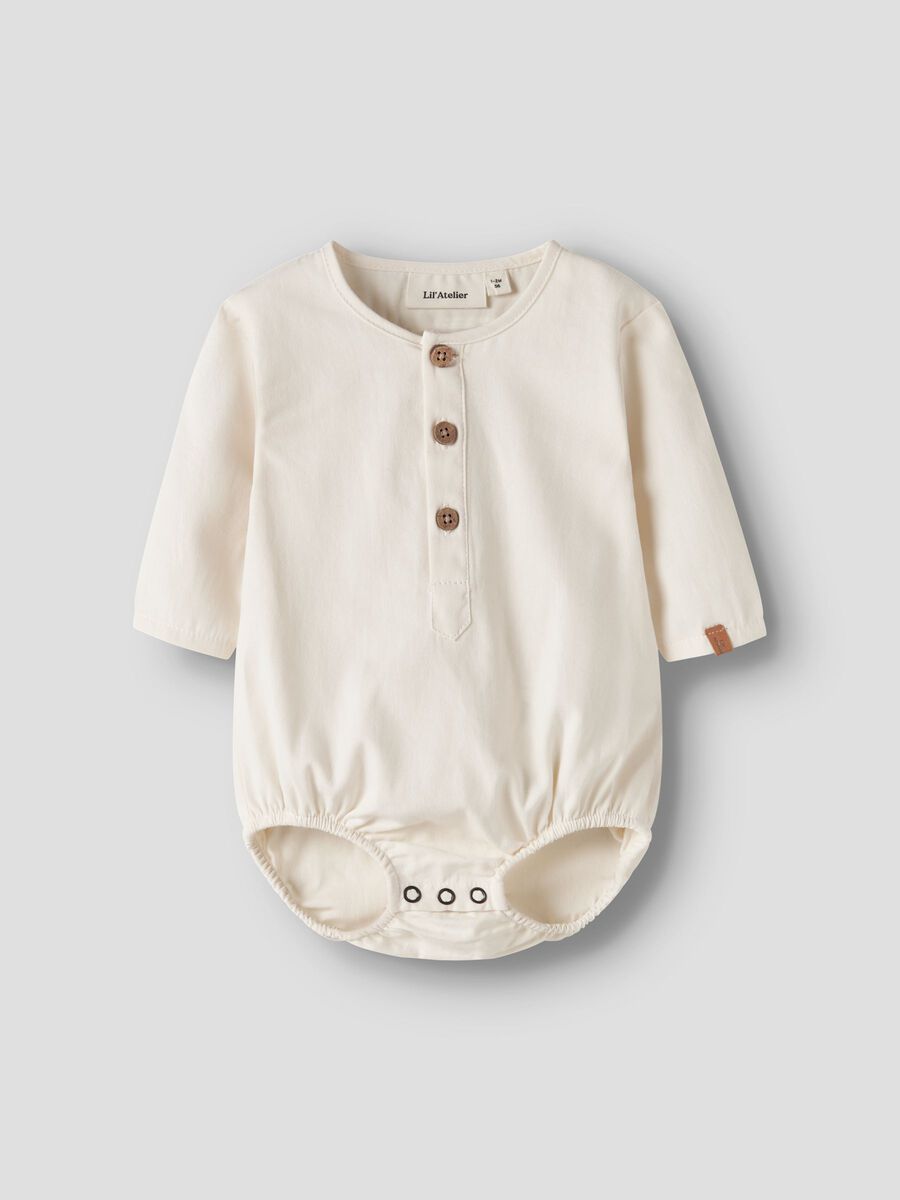 Product carousel image 1 ORGANIC COTTON ROMPER, Turtledove