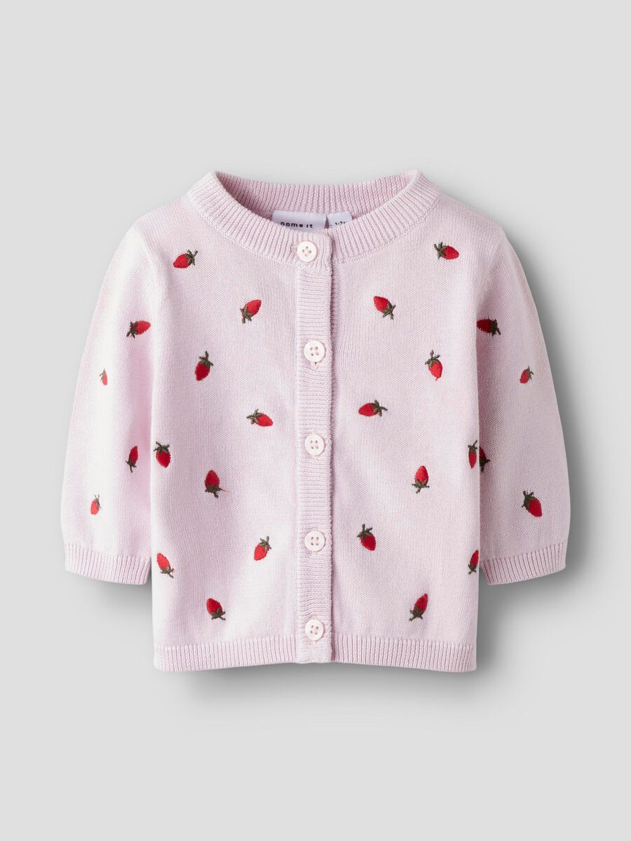 Name it EMBROIDERY KNITTED CARDIGAN, Light Lilac, highres - 13239820_LightLilac_003.jpg