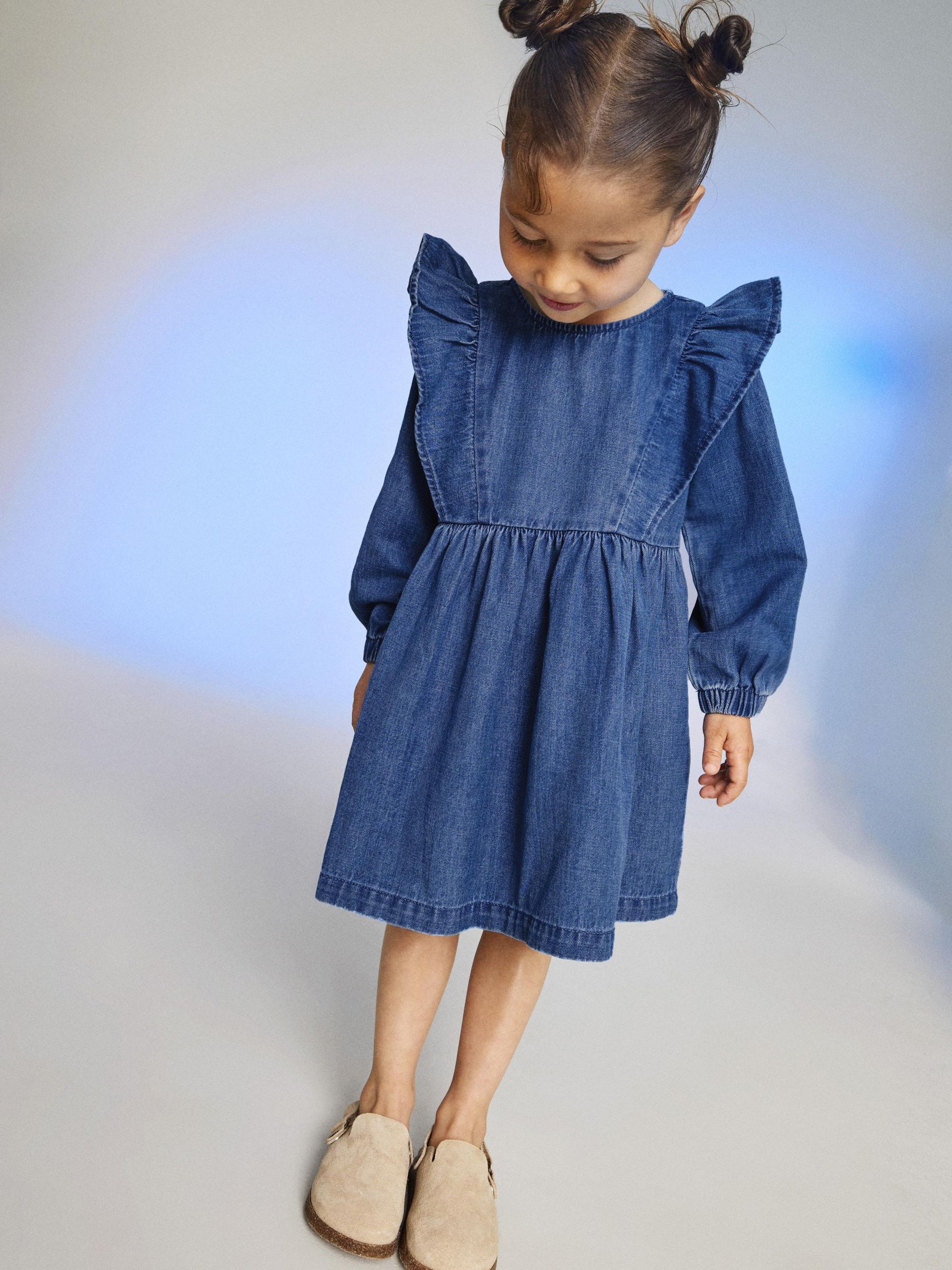 Baby girl long sleeve denim dress online