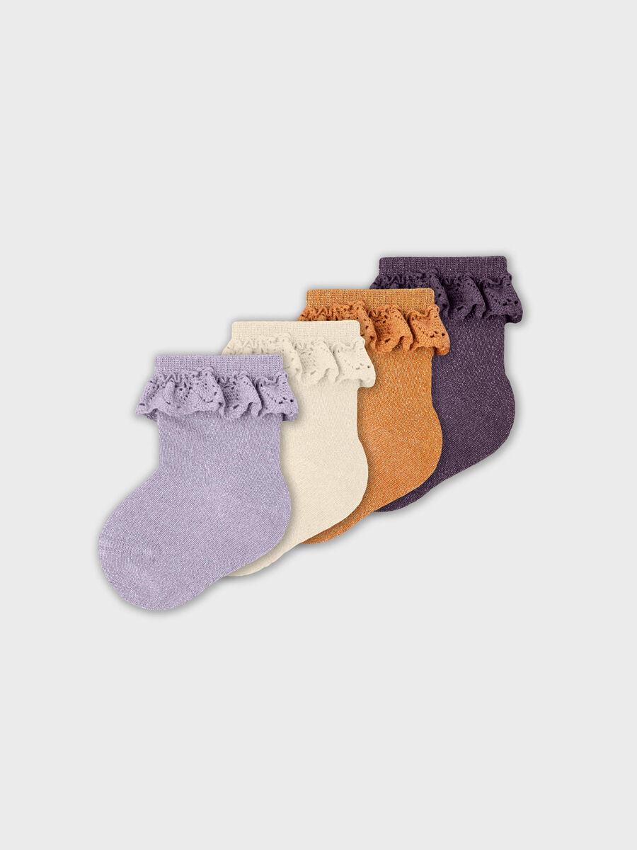 Name it 4 PACK SOCKS, Buttercream, highres - 13217017_Buttercream_003.jpg