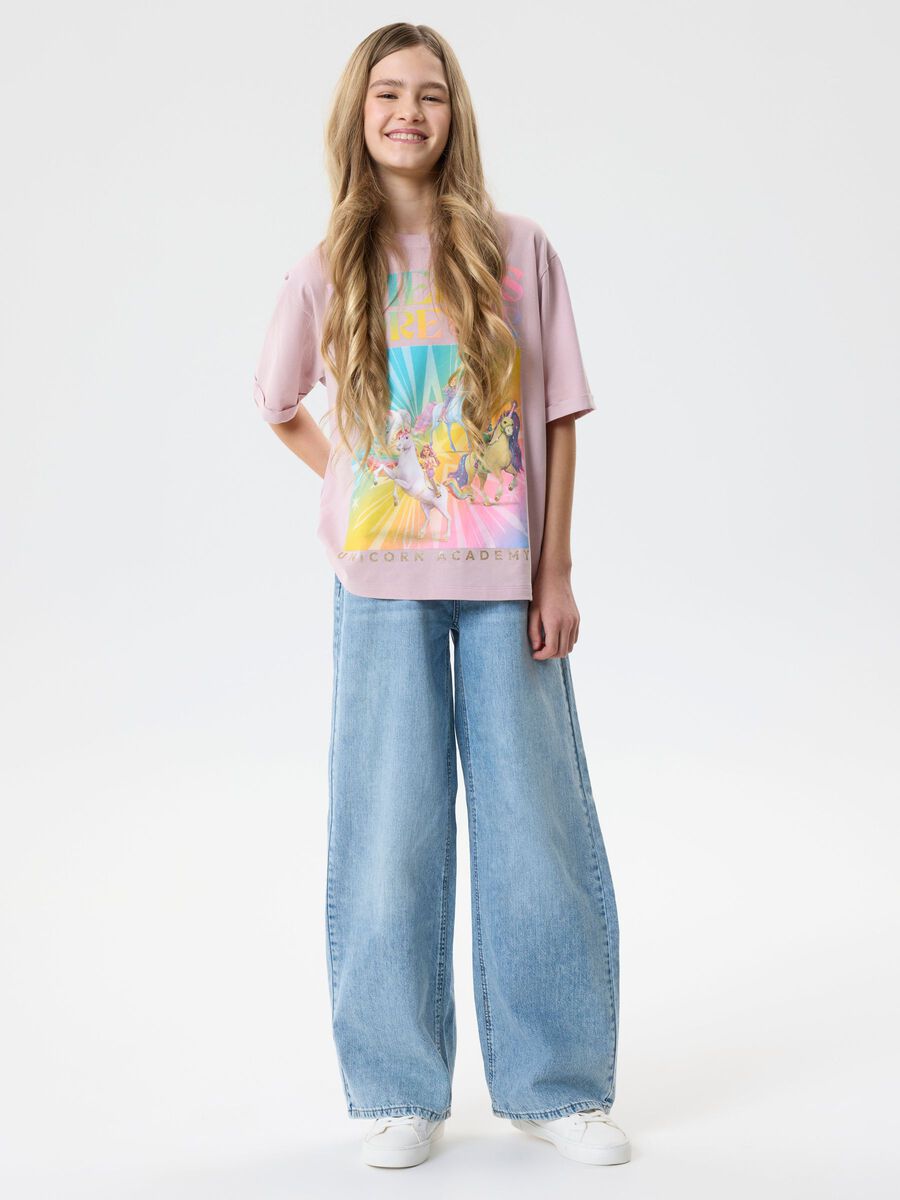 Carousel image 2 WIDE FIT JEANS, Light Blue Bleached Denim