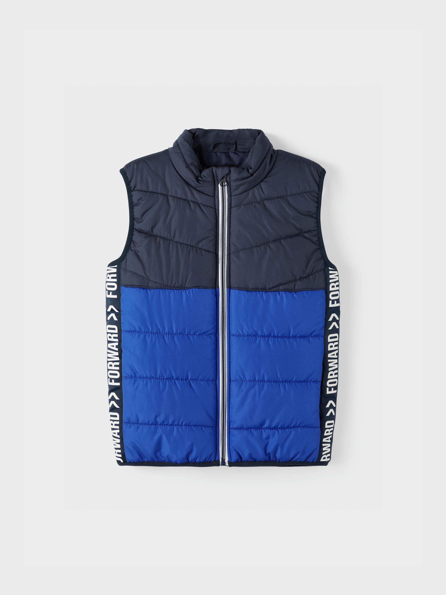 COLOR BLOCK PADDED GILET (Blue) da name it kids | Name it®