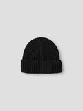 Product image thumbnail - RIB KNITTED BEANIE, Black | 2