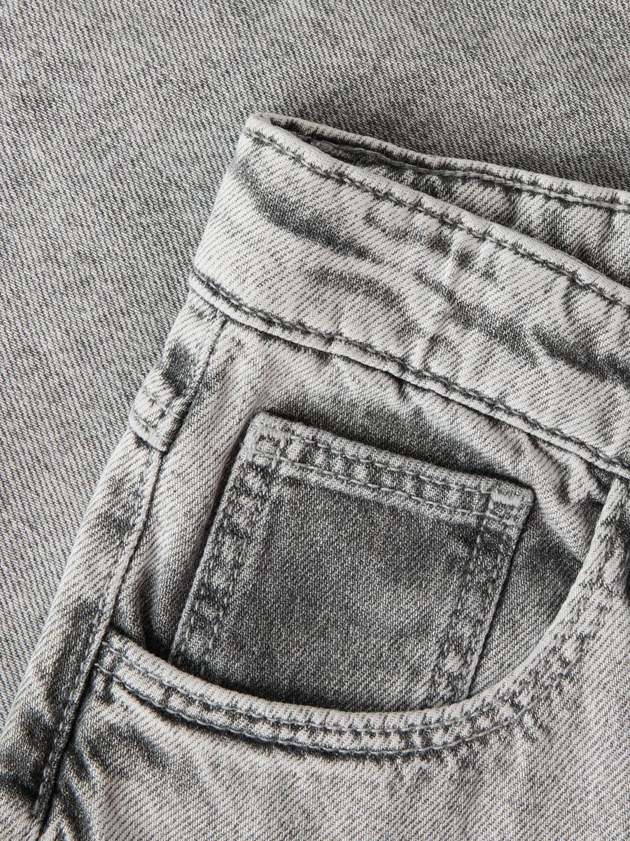 Carousel image 6 BAGGY JORTS DENIM SHORTS, Light Grey Denim