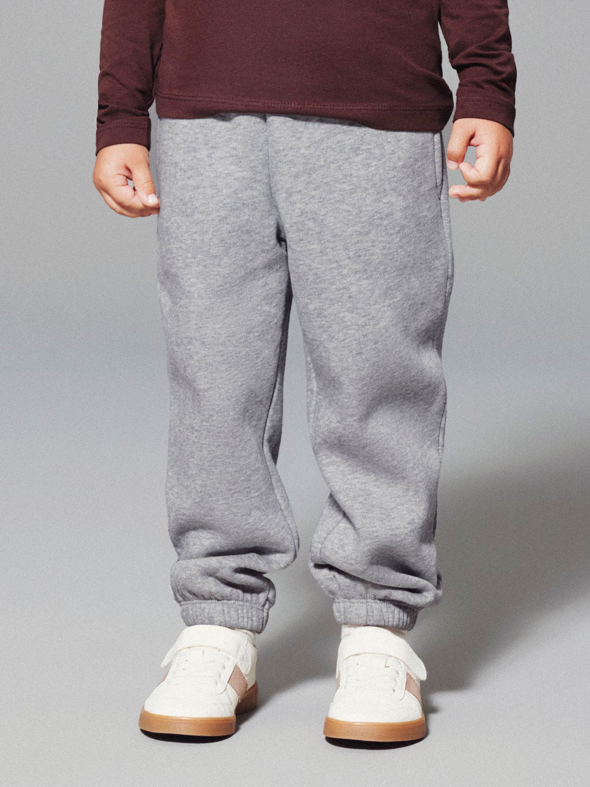 Carousel image - COUPE CLASSIQUE JOGGING EN MOLLETON, Grey Melange | 3