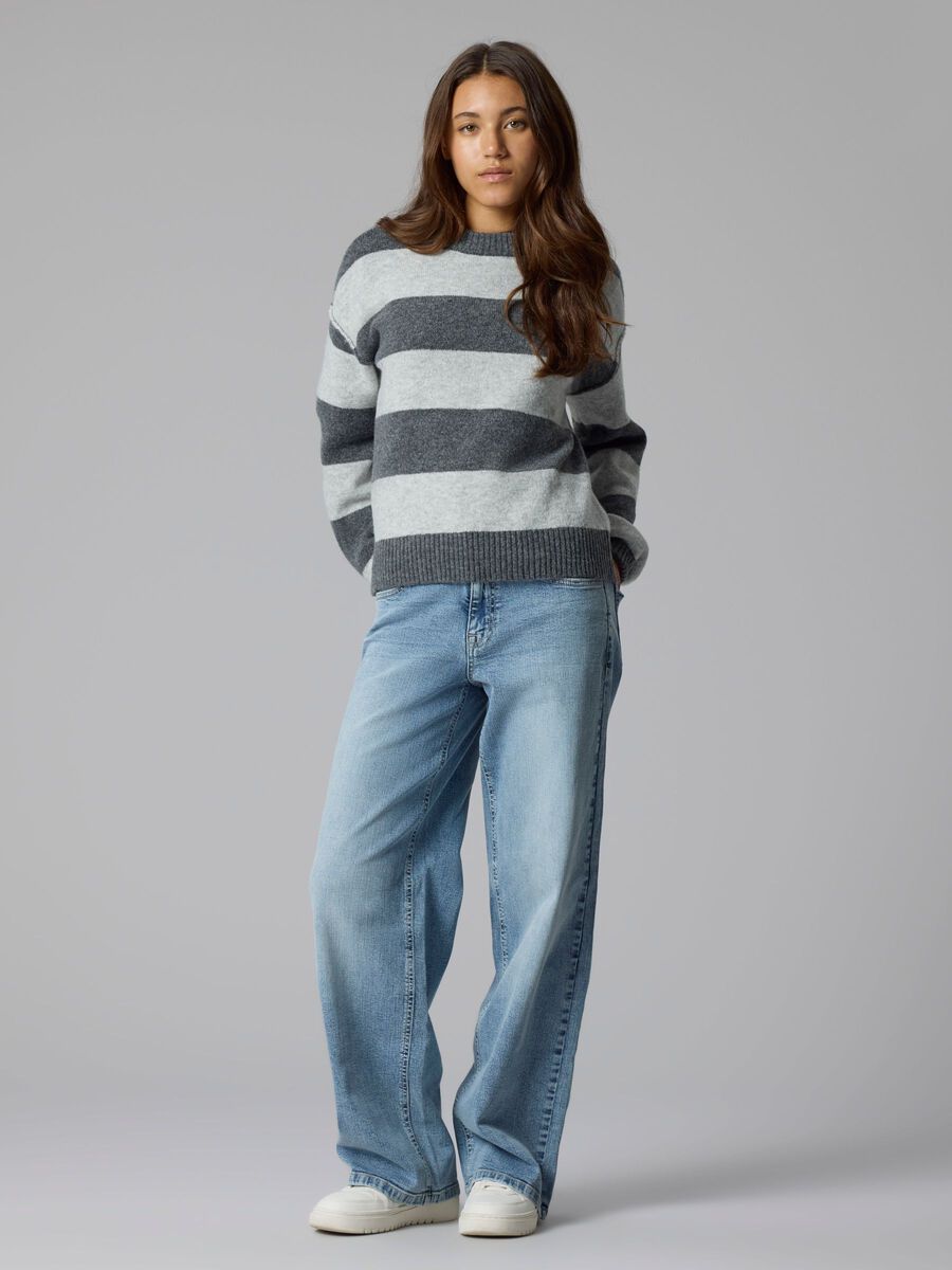 Product carousel image - &Agrave; MANCHES LONGUES PULL EN MAILLE, Dark Grey Melange | 2