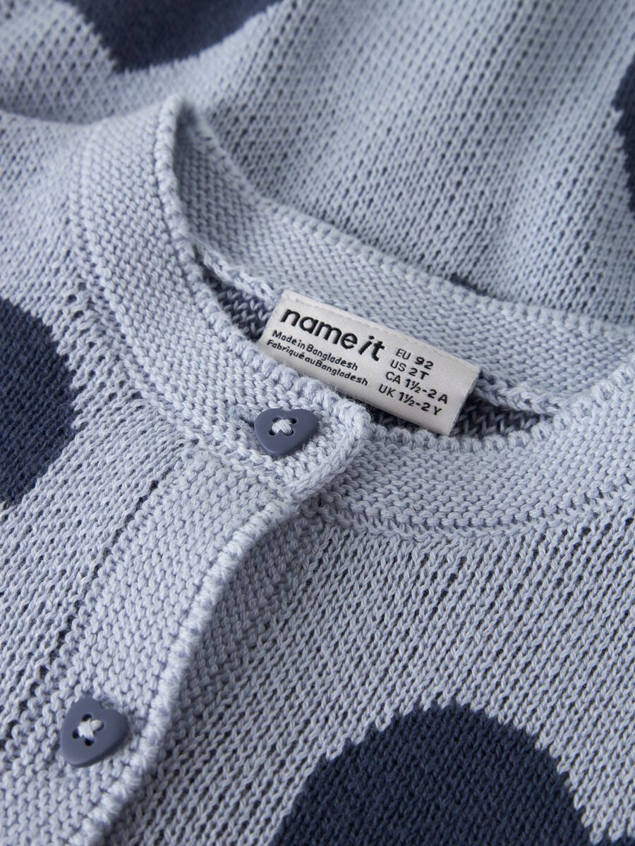 Carousel image 3 KNITTED CARDIGAN, Subdued Blue