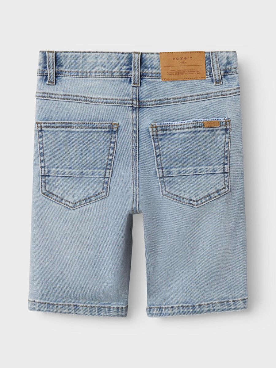 name it SLIM FIT DENIM SHORTS, Light Blue Denim, highres - 13240361_LightBlueDenim_002.jpg