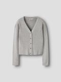 Product image thumbnail - LONG SLEEVED KNITTED CARDIGAN, Light Grey Melange | 1