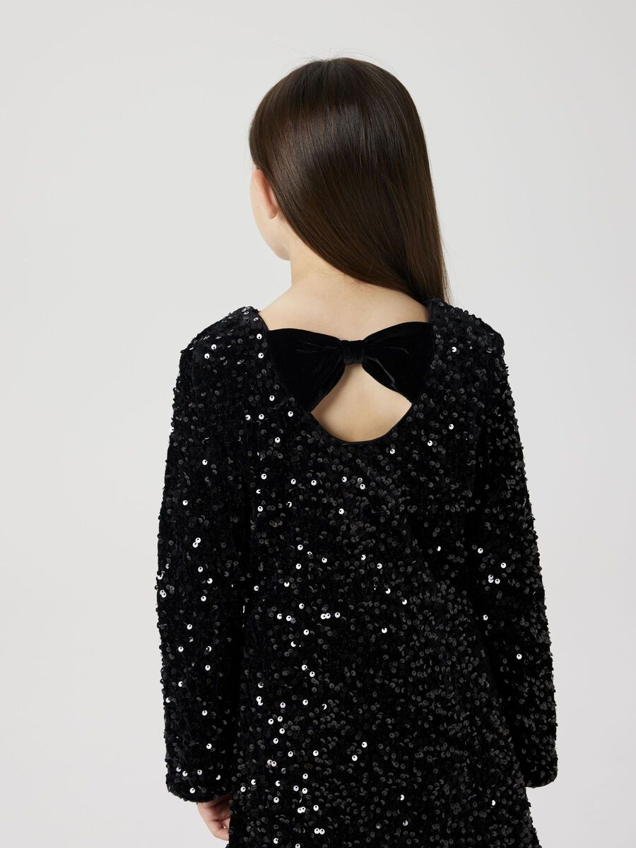 Carousel image - SEQUINS DRESS, Black | 3