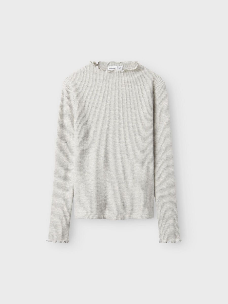 name it SLIM FIT LONG SLEEVED TOP, Light Grey Melange, highres - 13238912_LightGreyMelange_003.jpg