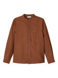 Name it CHINA COLLAR - COTTON SHIRT, Toasted Coconut, highres - 13174438_ToastedCoconut_001.jpg