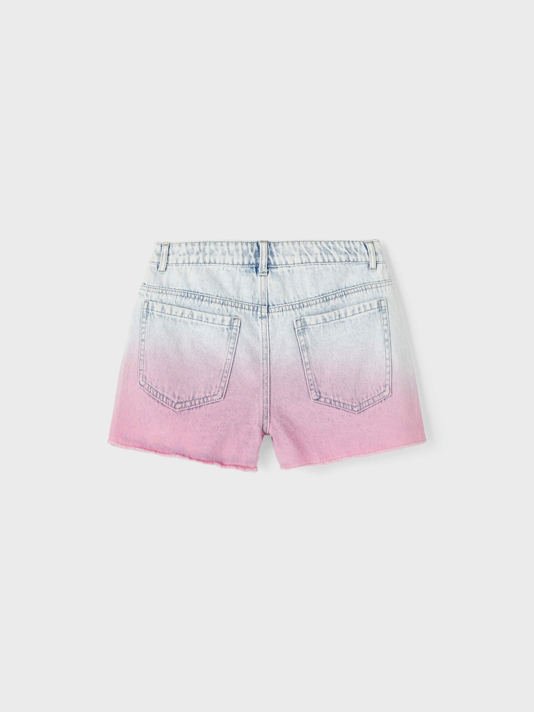 HIGH WAISTED MOM FIT DENIM SHORTS (Pink 