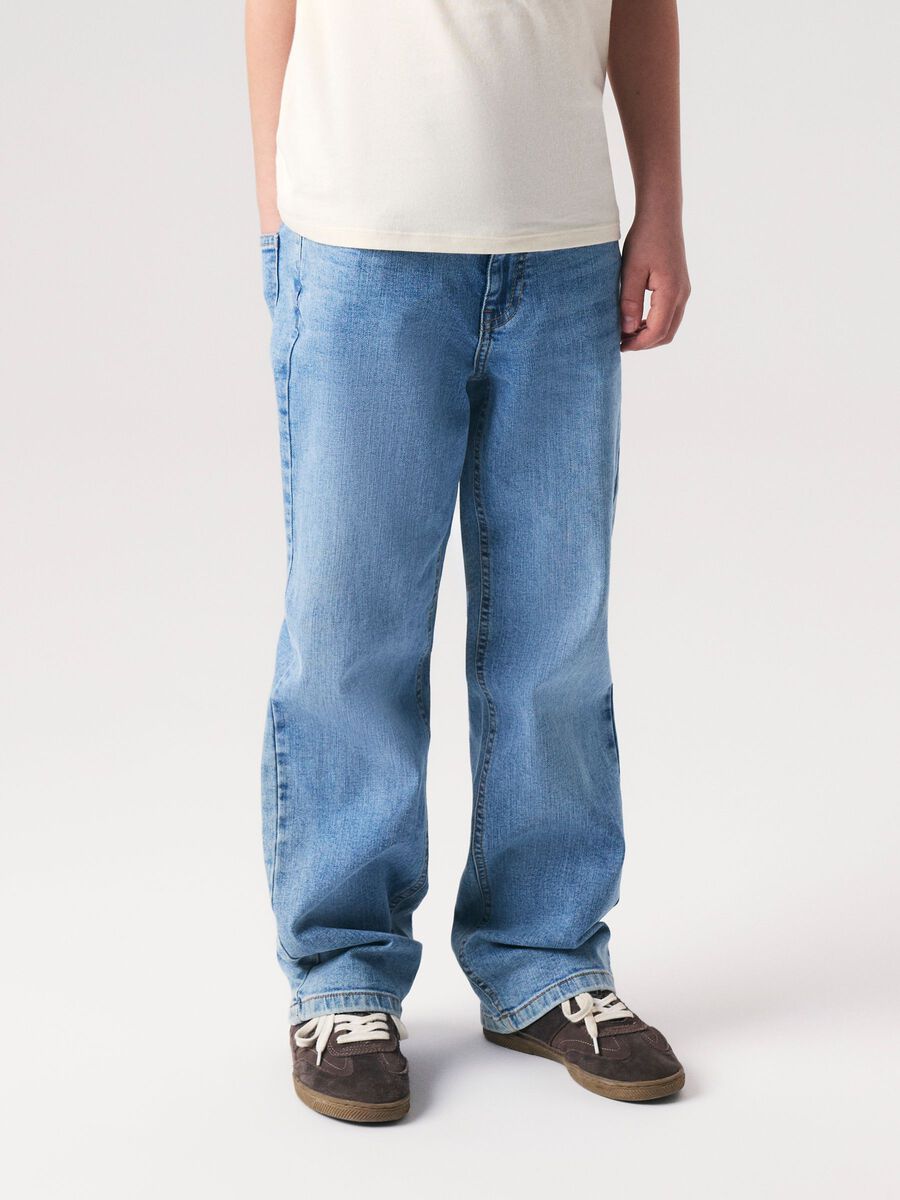 Product carousel image 1 STRAIGHT FIT JEANS, Medium Blue Denim